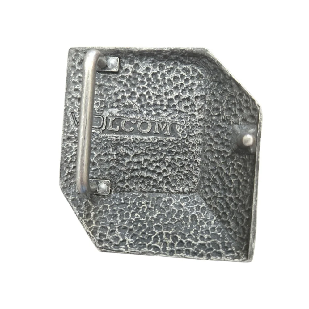 VOLCOM Stone Logo Metal Belt Buckle 3D Skater Skateboard Brushed Metal Vintage - Picture 4 of 4